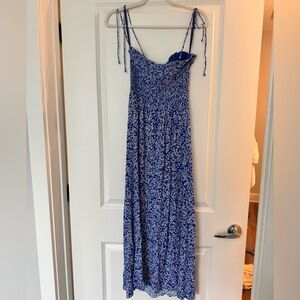 Madewell Floral Blue Maxi Dress